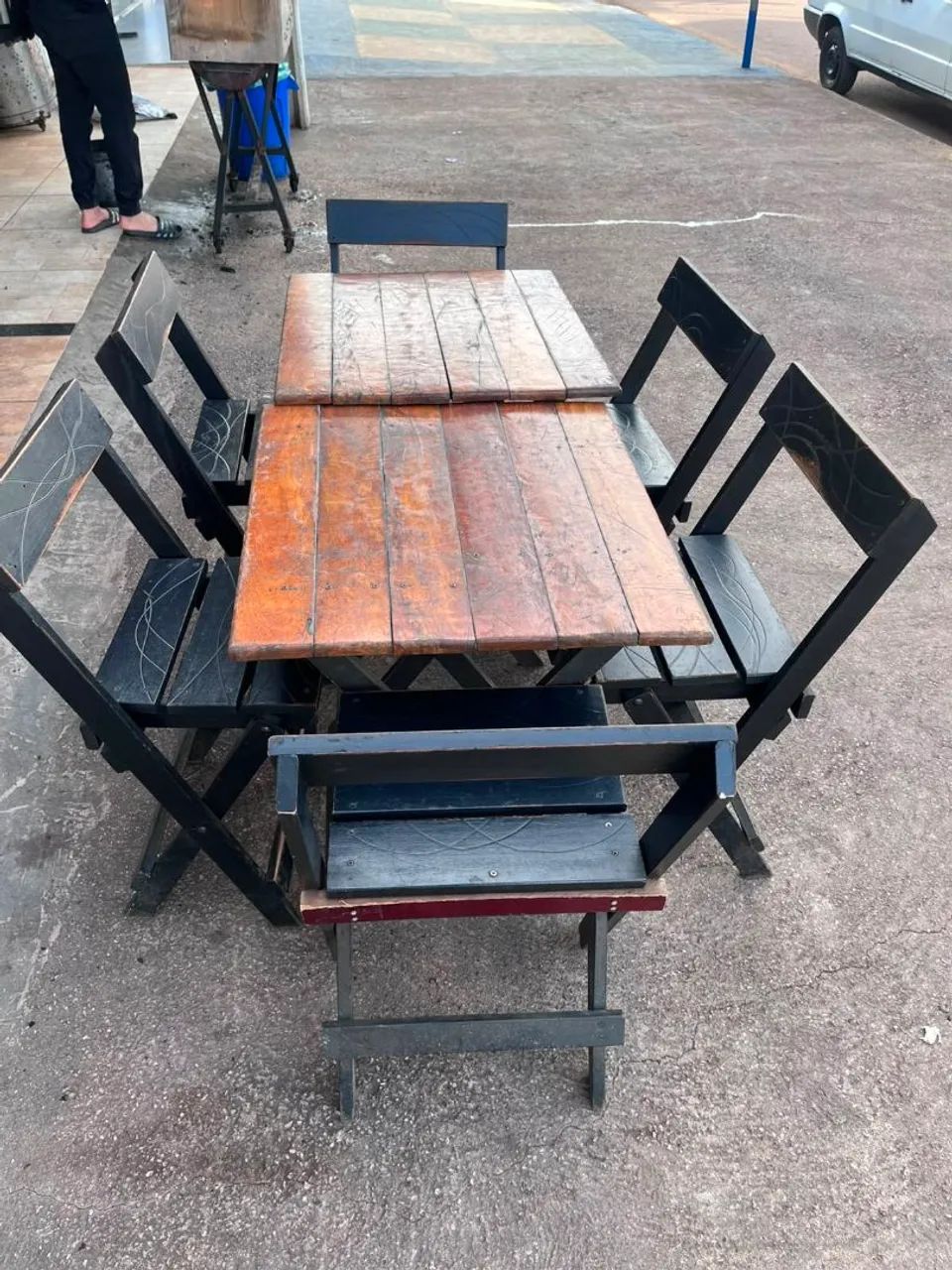 Jogo De Mesa de Madeira - Foto 2