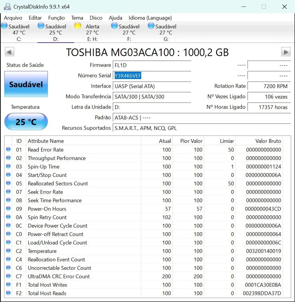 Lote HD SATA - 4TB e 1TB - Foto 5