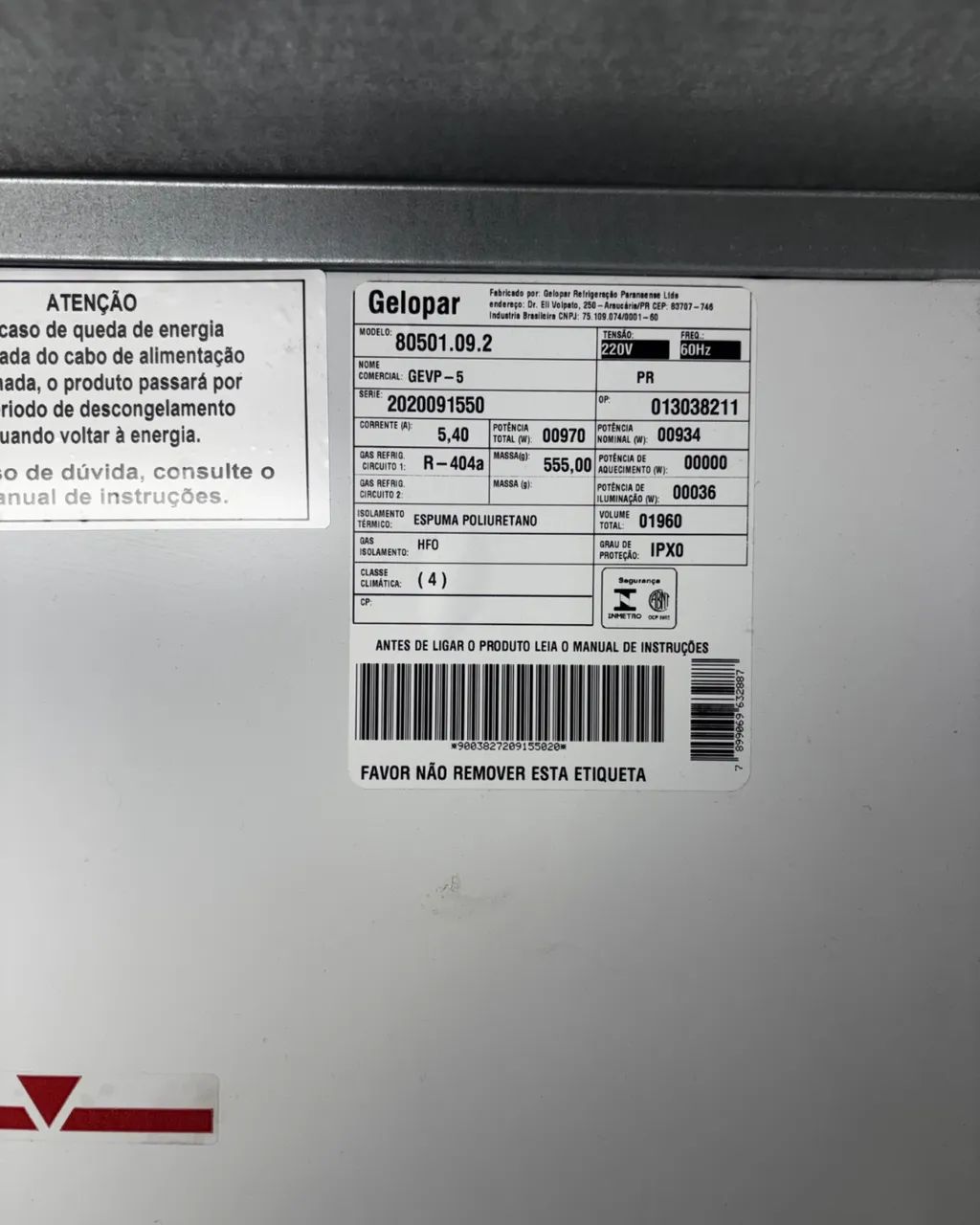 EXPOSITOR REFRIGERADO GELOPAR - 5 PORTAS - Foto 2