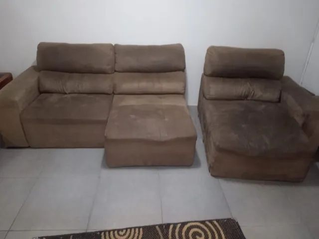 Sofá retrátil de três lugares - Foto 4