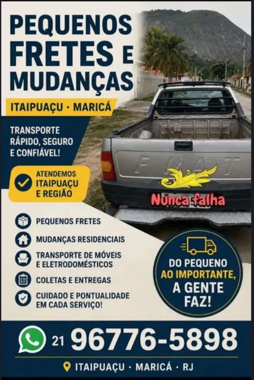 Fretes e pequenas mudanças $100