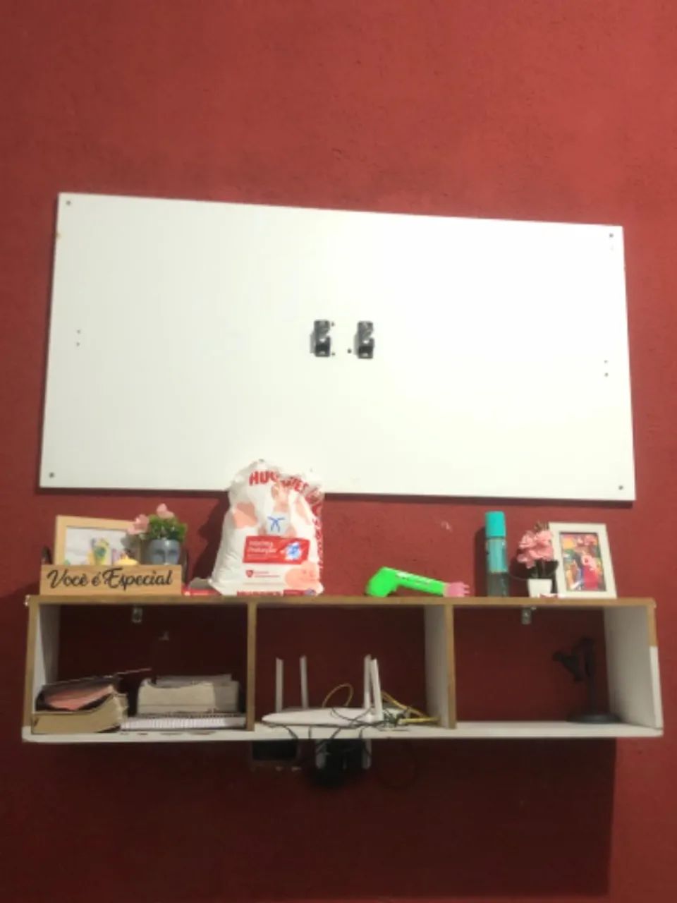 Painel + rakc mdf branco 