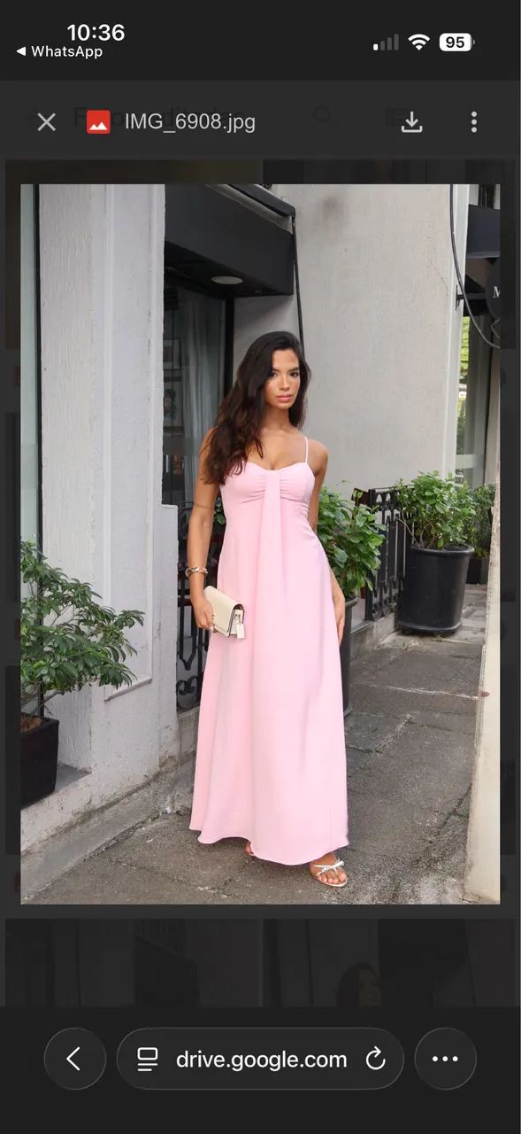 Vestido Longo Rosa P