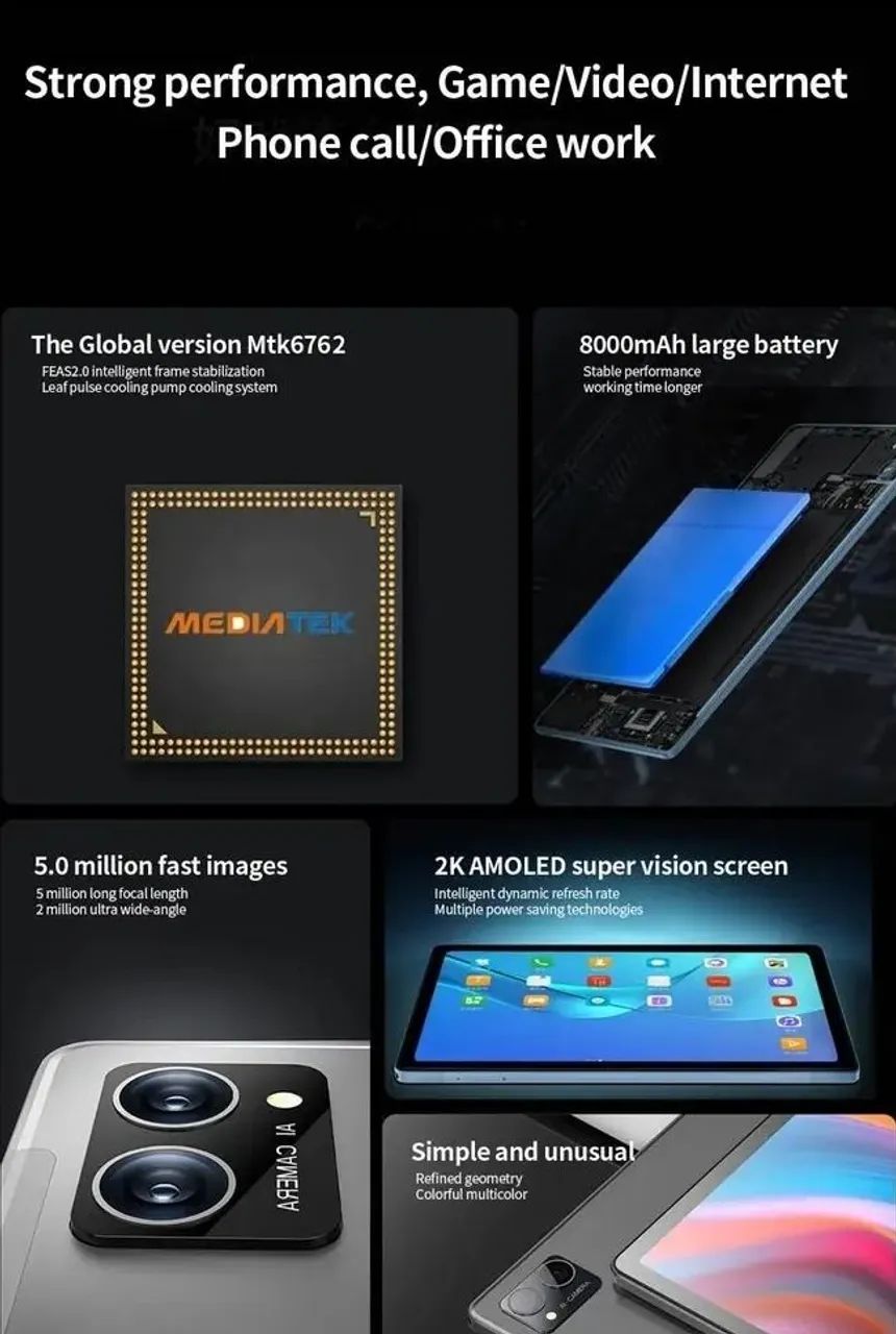 Tablet 10 Pol 8GB 256GB Android 13 Novo - Foto 3