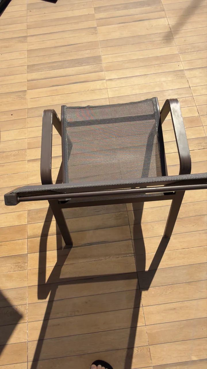 12 cadeiras de Tela Slim Marron - Foto 3