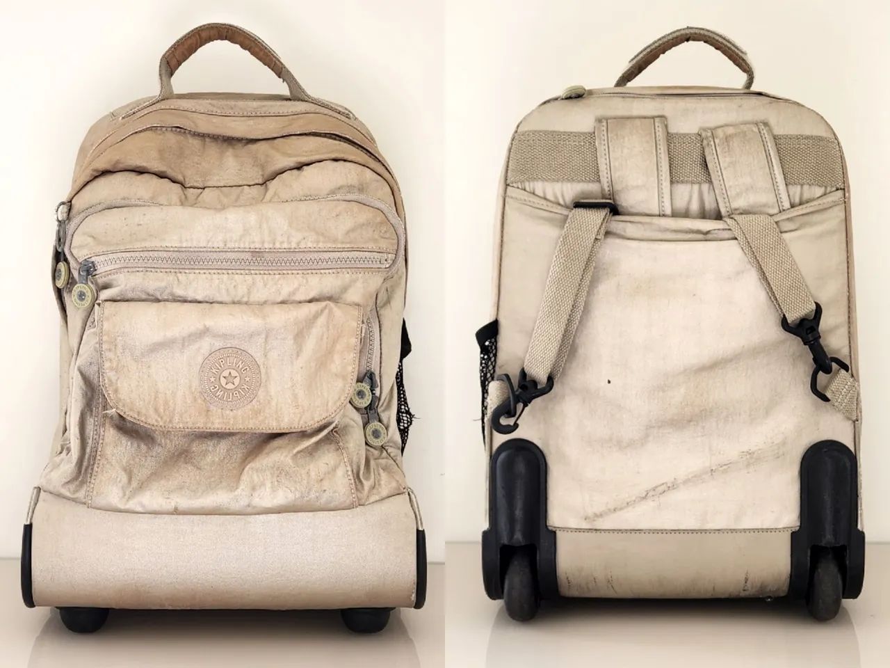 Conjunto Mochila kipling dourada com lancheiras - Foto 4