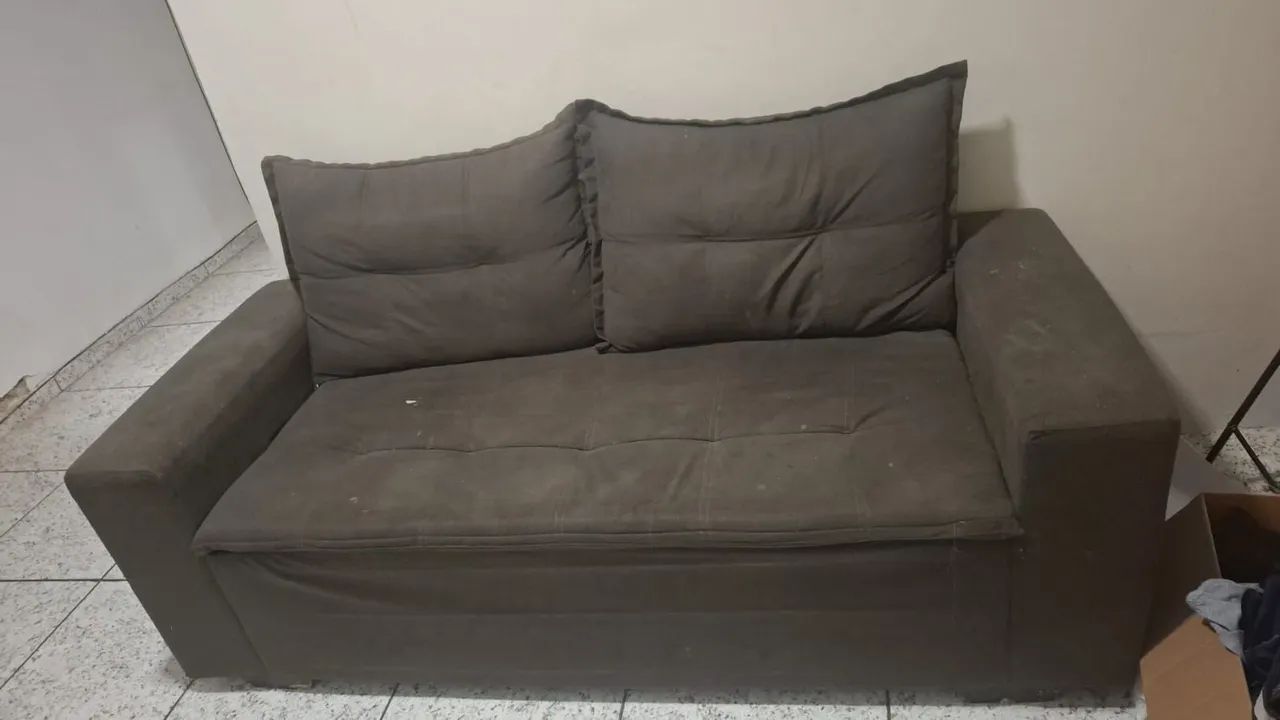 Sofá dois lugares marrom - Foto 2