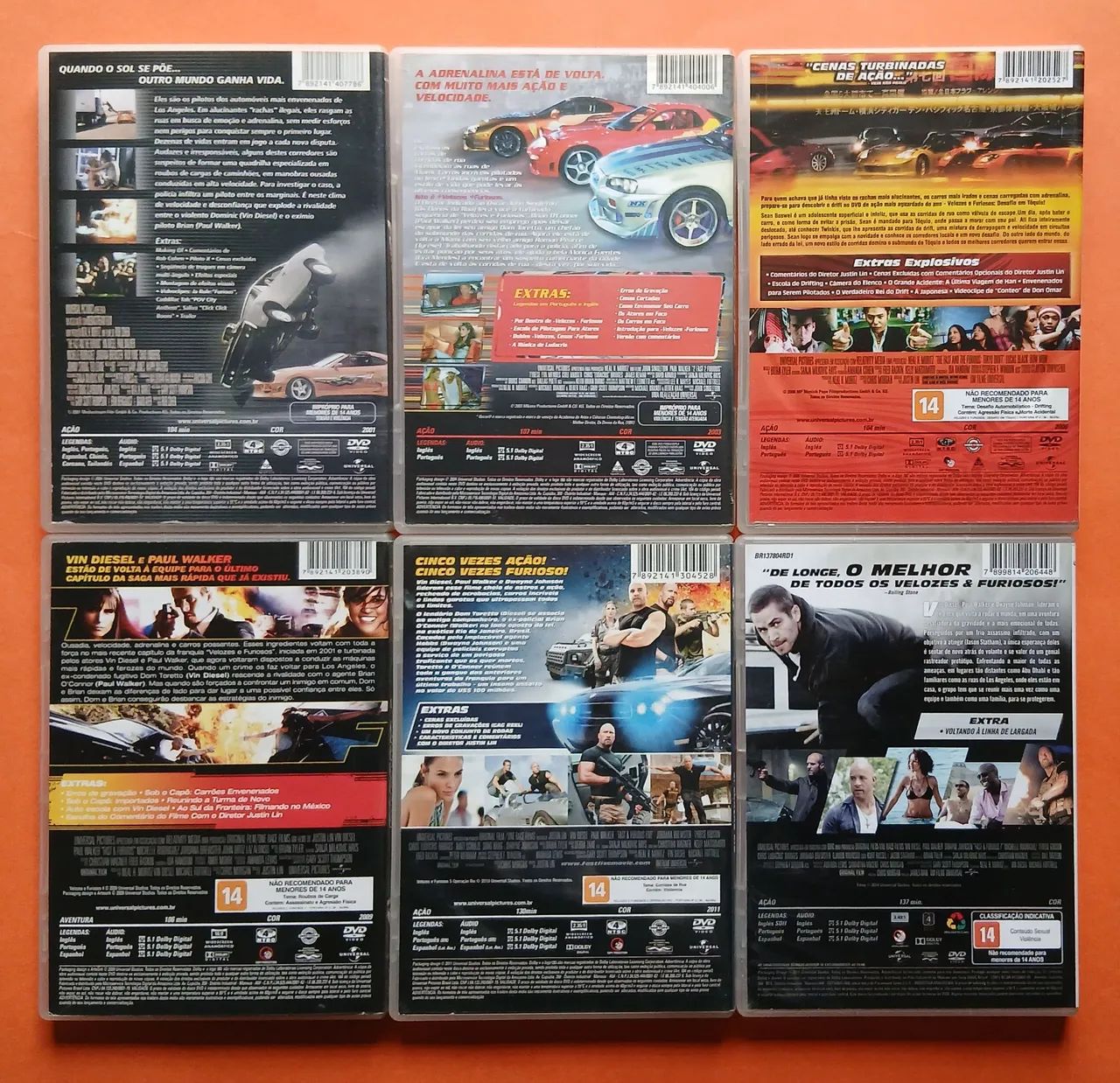 Dvd Velozes e Furiosos 1,2,3,4,5 e 7 - Foto 2