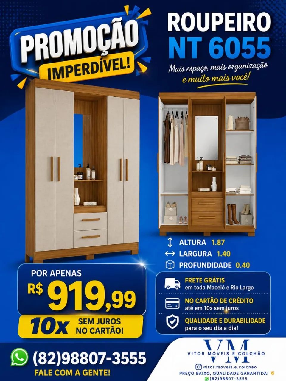 PROMOÇÃO DE ROUPEIRO NT 6055