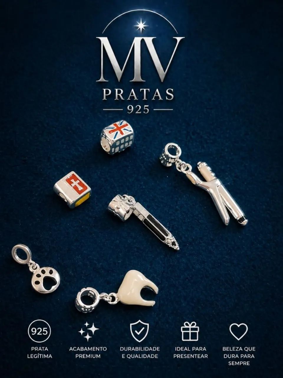 Berloques para Pandora prata 925 - Foto 5
