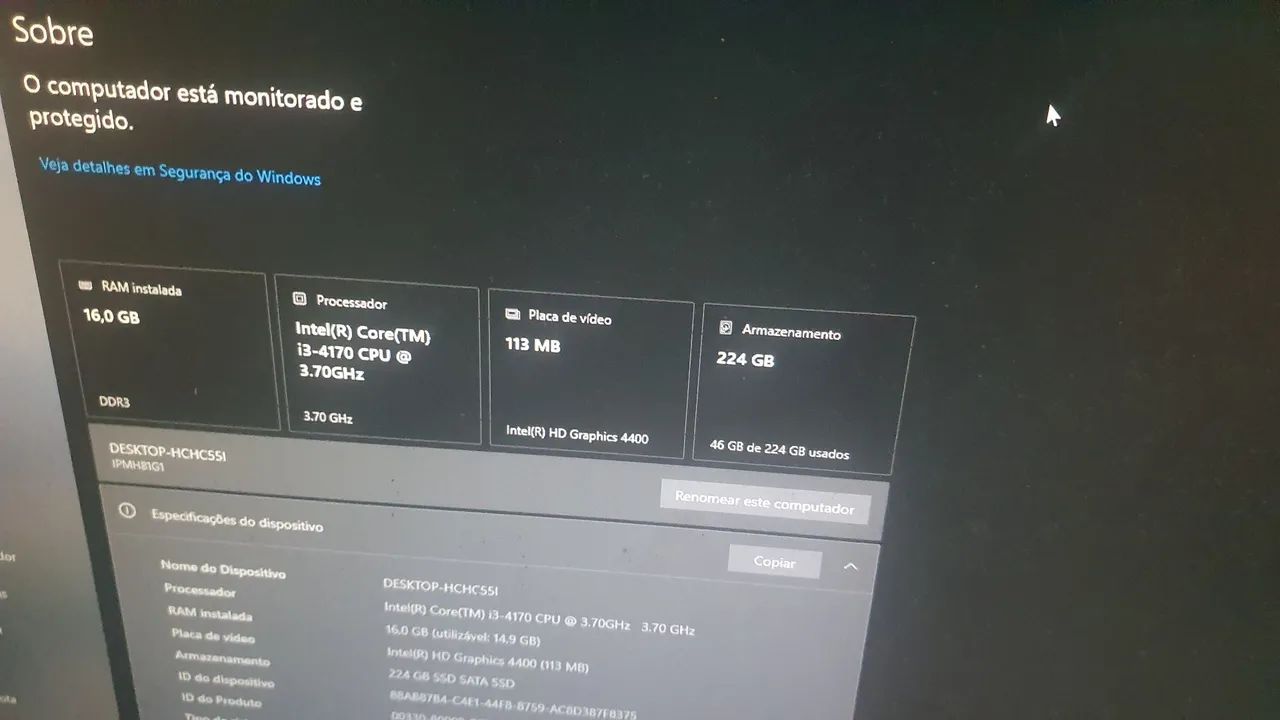 CPU 16gb, i3 analiso troca - Foto 2