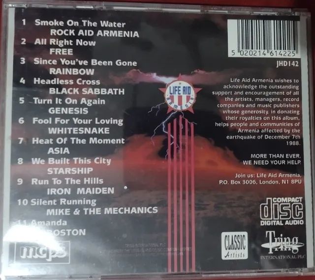  Cd de 1995 Importado "Rock Classics The Earthquake Album" - Reino Unido - Foto 2