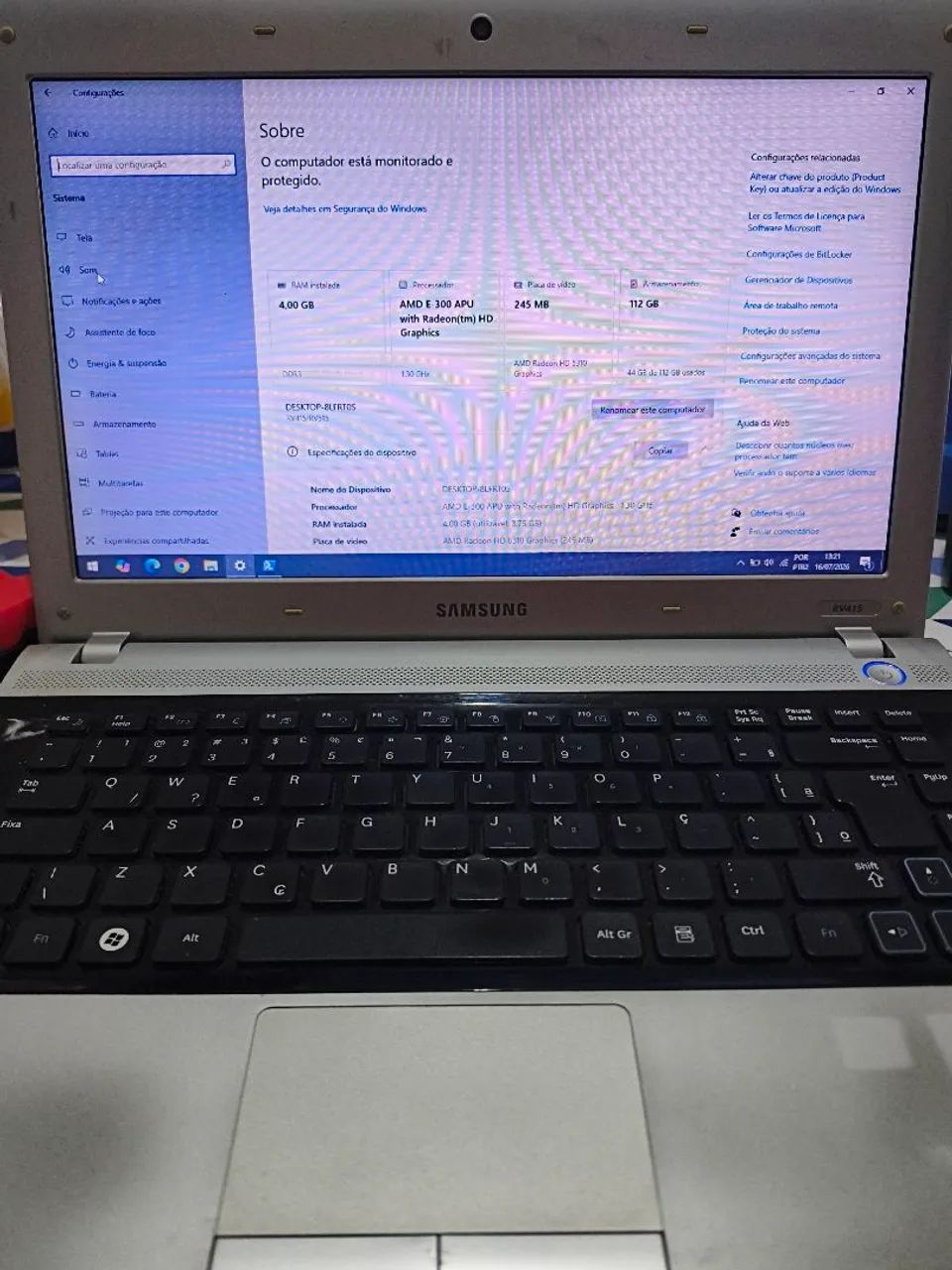 Notebook Samsung 