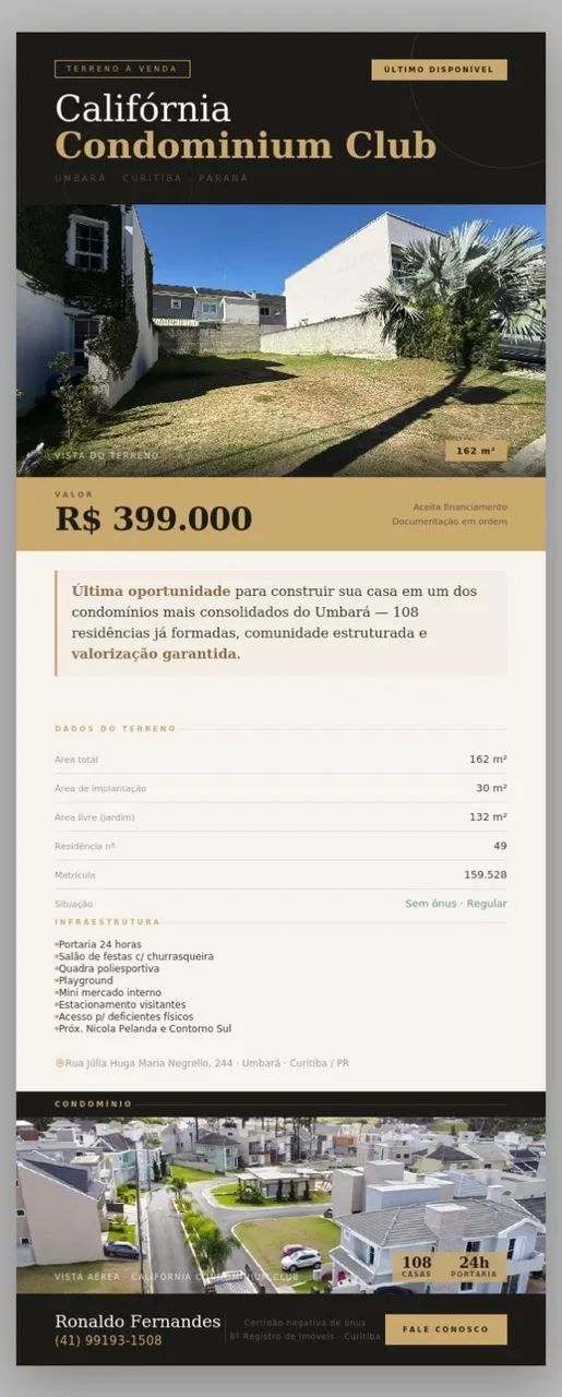 Terreno em condomínio  - Foto 3