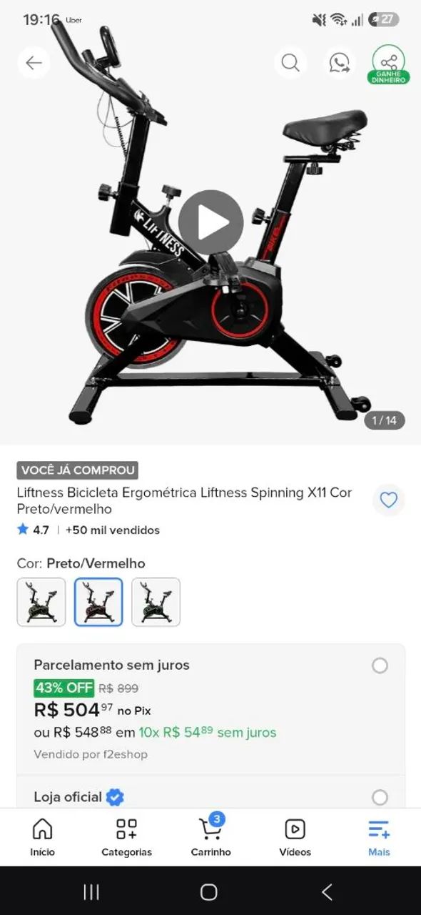 Bicicleta Ergométrica Liftness Spinning  - Foto 2