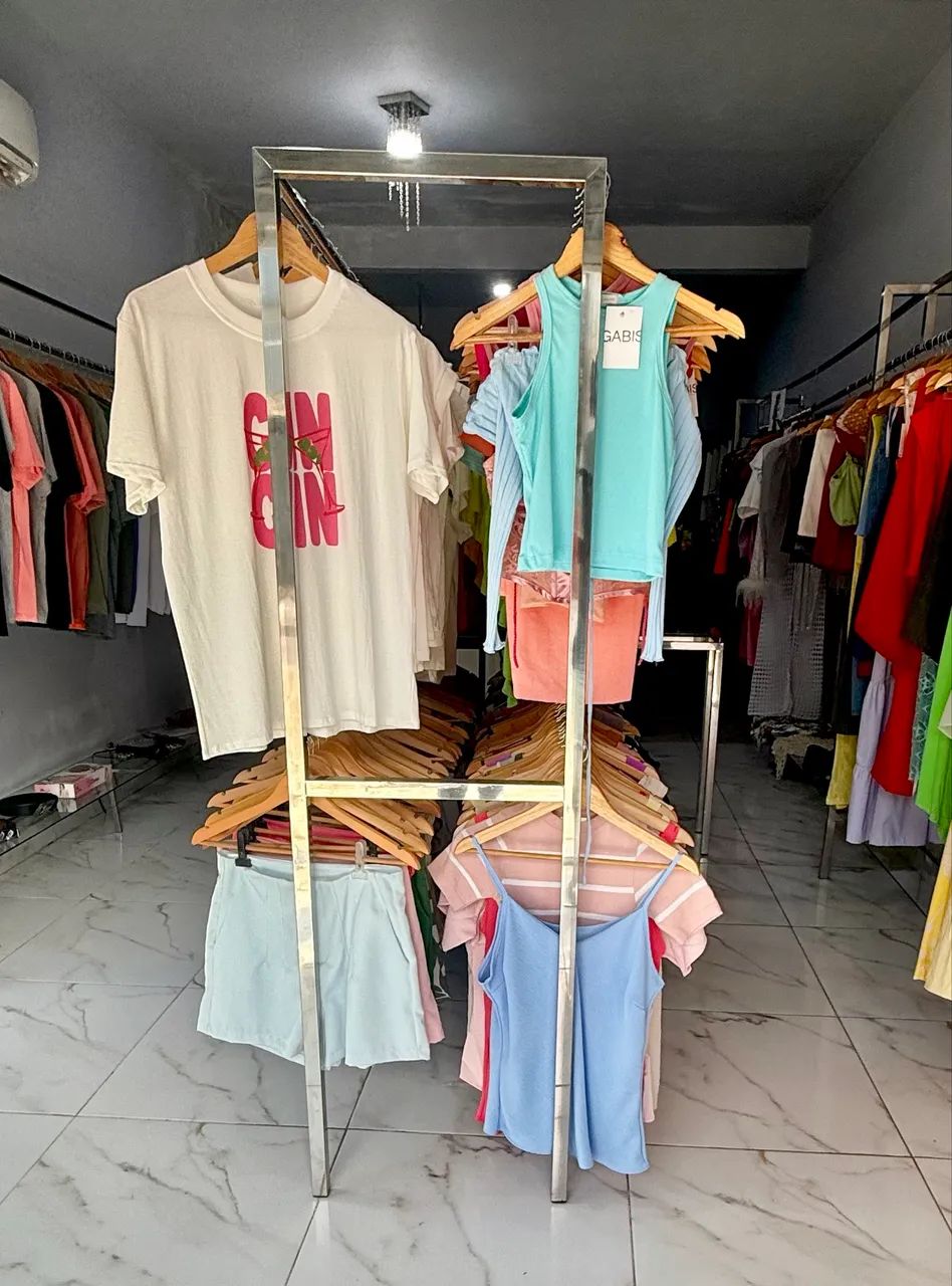 Arara inox para roupas  - Foto 3