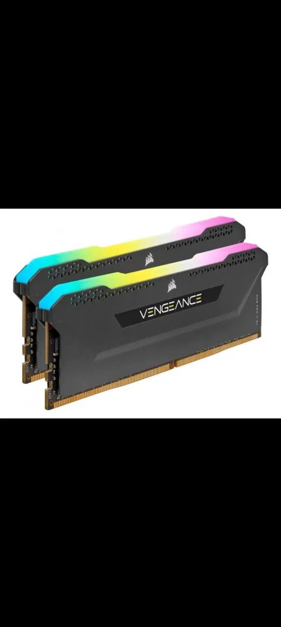 32Gb Memória RAM 2666Mhz, DDR4 Corsair, RGB, (2x16GB), CL16, Preto