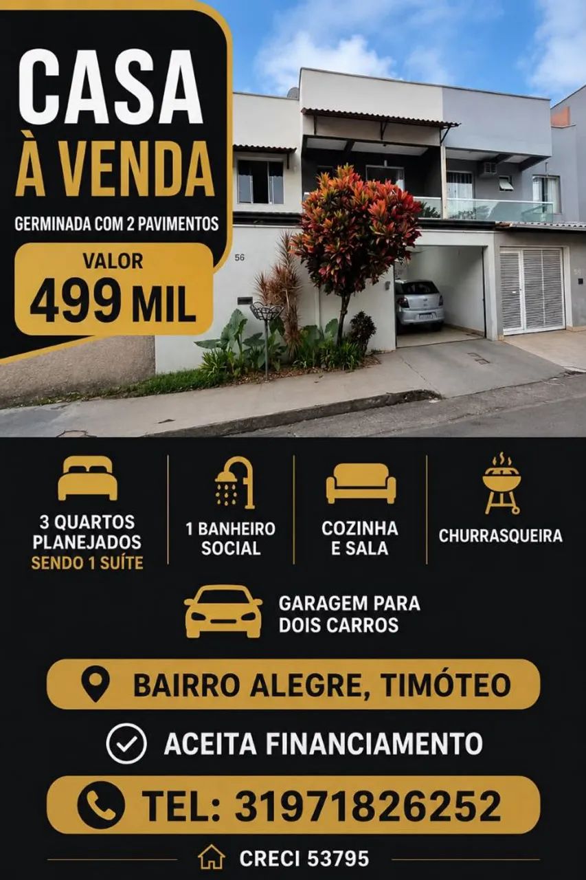 Casa a venda em Timóteo 