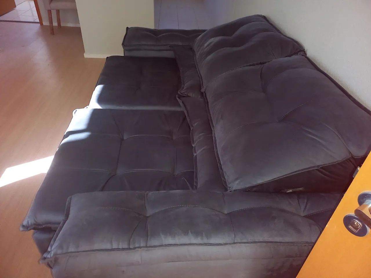 Sofá cama Vipon cinza, nunca usado, novinho. - Foto 5
