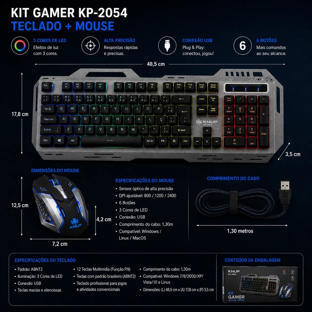 Teclado e mouse gamer  - Foto 2