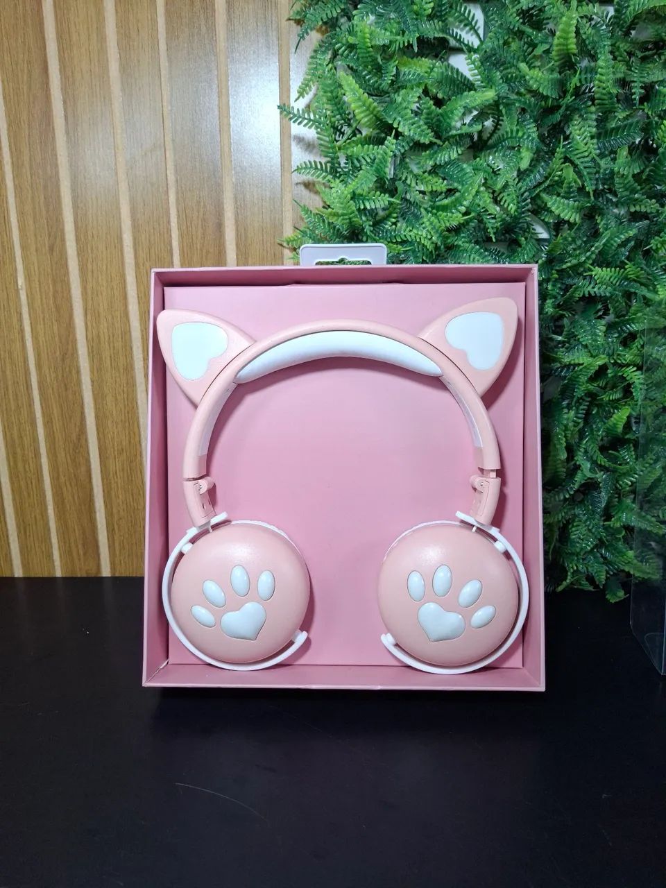 Fone Bluetooth Orelhas De Gato Com Leds - Foto 2
