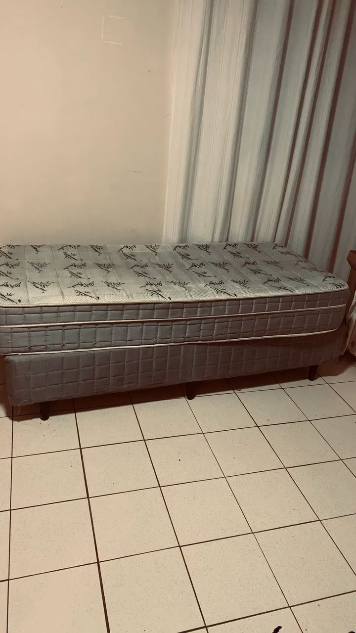 Cama Box Solteiro + Colchão D33 Soft Bamboo