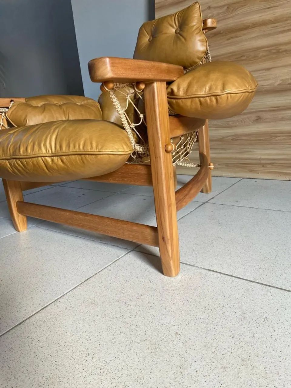 Poltrona Jangada Couro Legitimo  - Foto 4