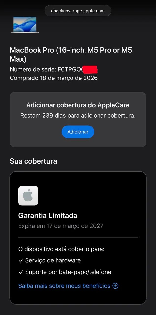 Macbook pro 16 polegadas chip m5 pro 24g  / 1tb com apenas 9 ciclos ( 24 / 1 tb ) - Foto 3