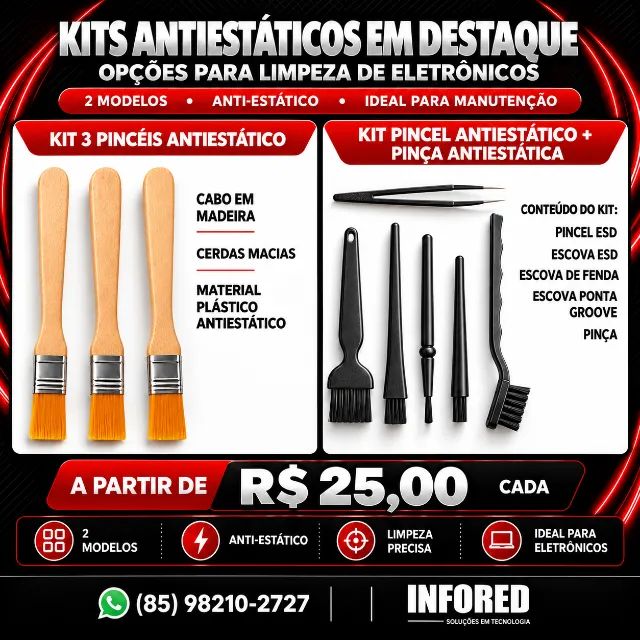 Kits Antiestáticos para Limpeza de Eletrônicos