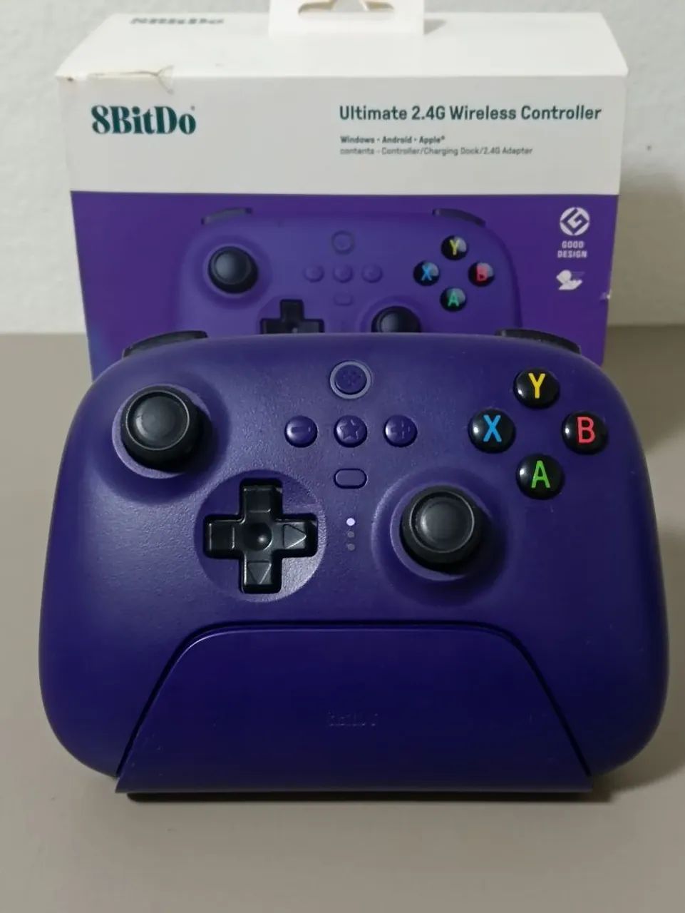 Controle 8BitDo roxo - na caixa  - Foto 2