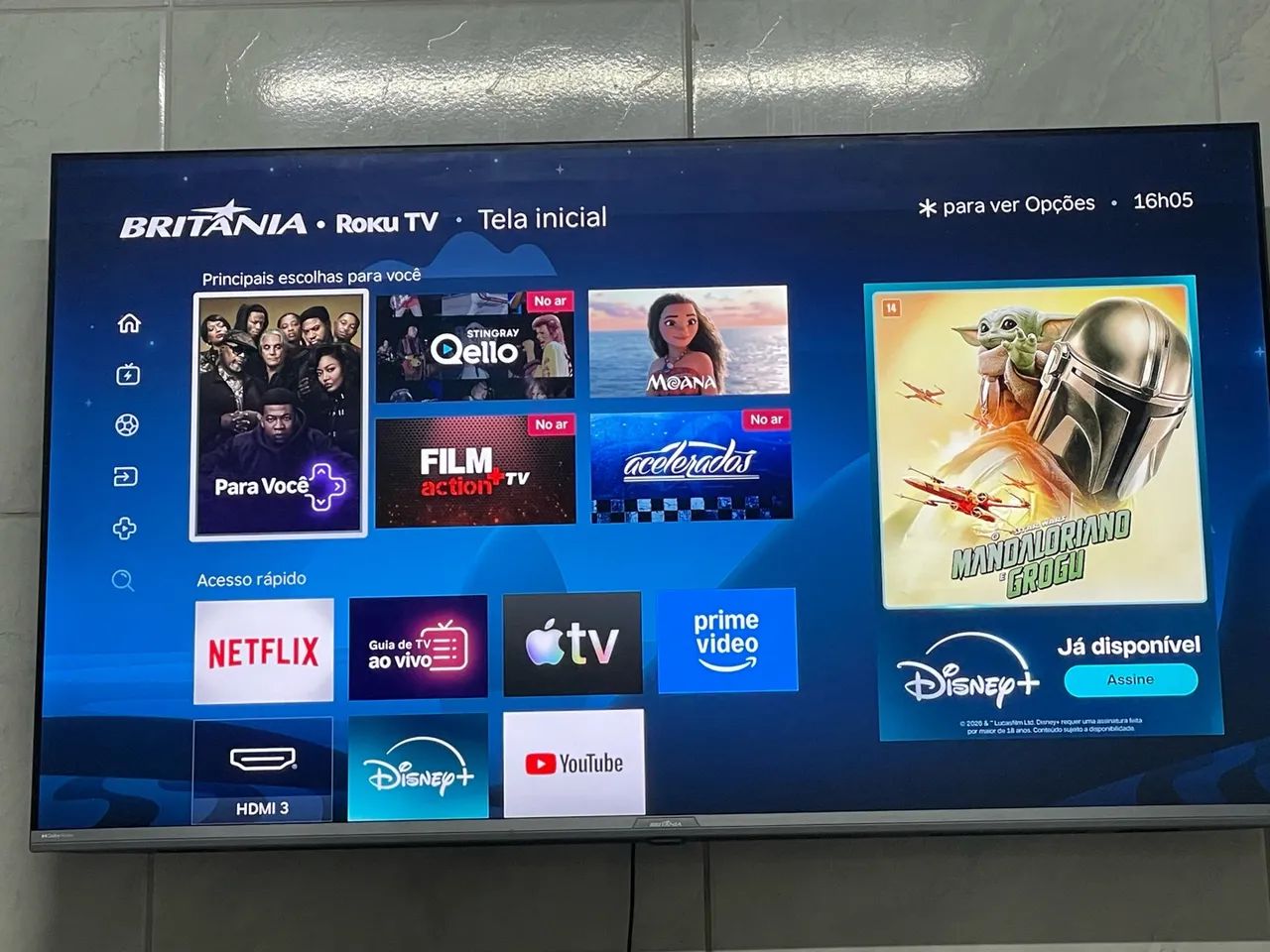 Vendo Tv Britânia Roku 50 polegadas