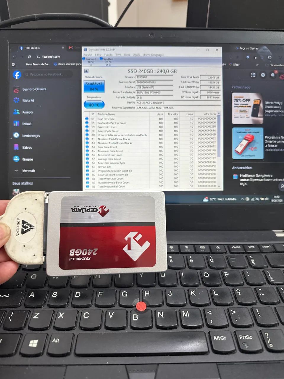 Ssd 240 gigas  - Foto 2
