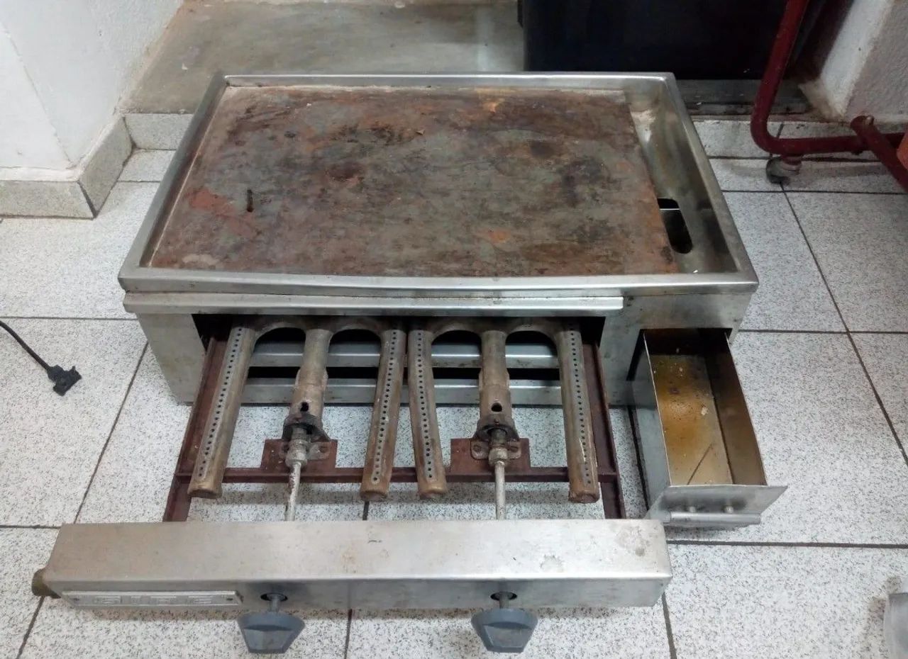 Chapa de sanduíche a gás 