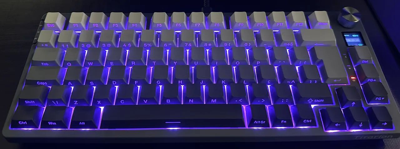 Teclado Titorion SAIPH 75% Mecânico Wireless Gasket Brancona  - Foto 3