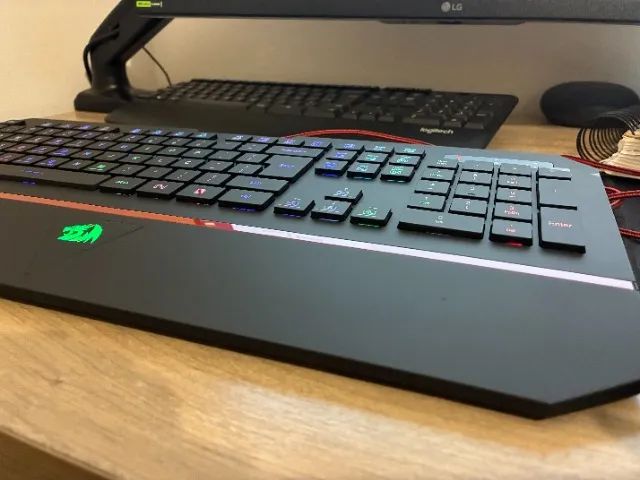 Teclado Gamer Membrana Redragon Karura 2 - RGB ABNT2 Preto - K502RGB - Foto 4