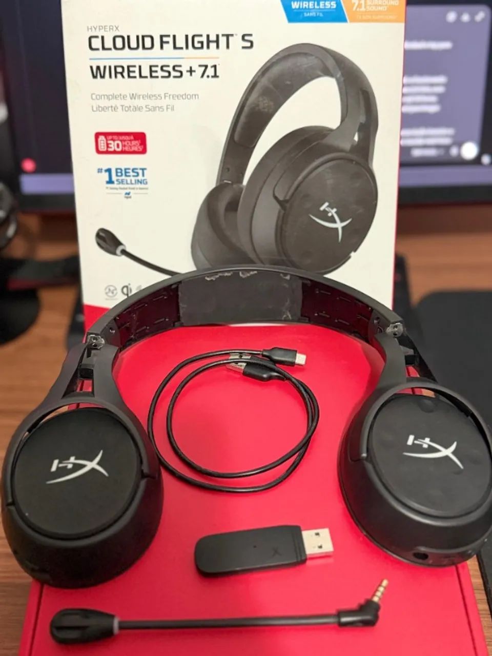 Headset HyperX Cloud Flight S Wireless 7.1 | Original | Excelente Estado - Foto 5