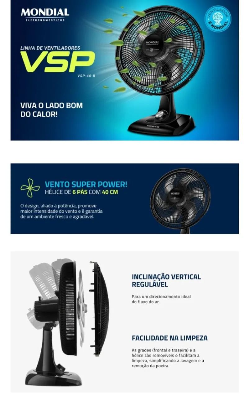 Ventilador de mesa mondial  - Foto 2