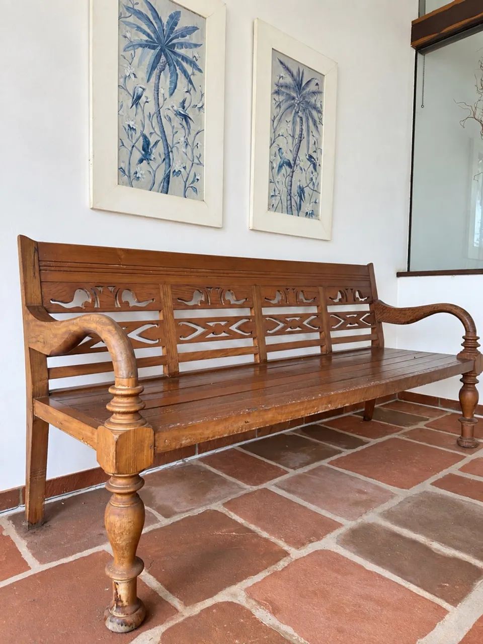 Móveis premium Dany Home | Dois bancos e poltrona em madeira - Foto 4