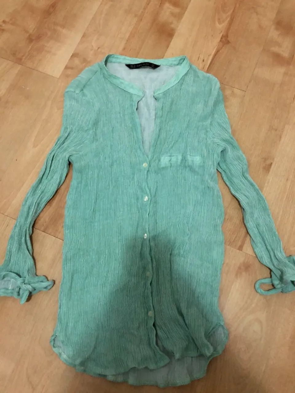 Camisa com textura Zara Basic tam 36
