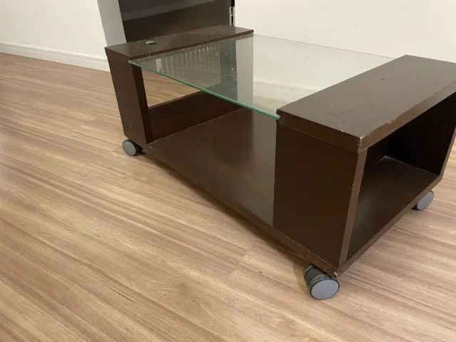 mesa centro sala com tampa de vidro