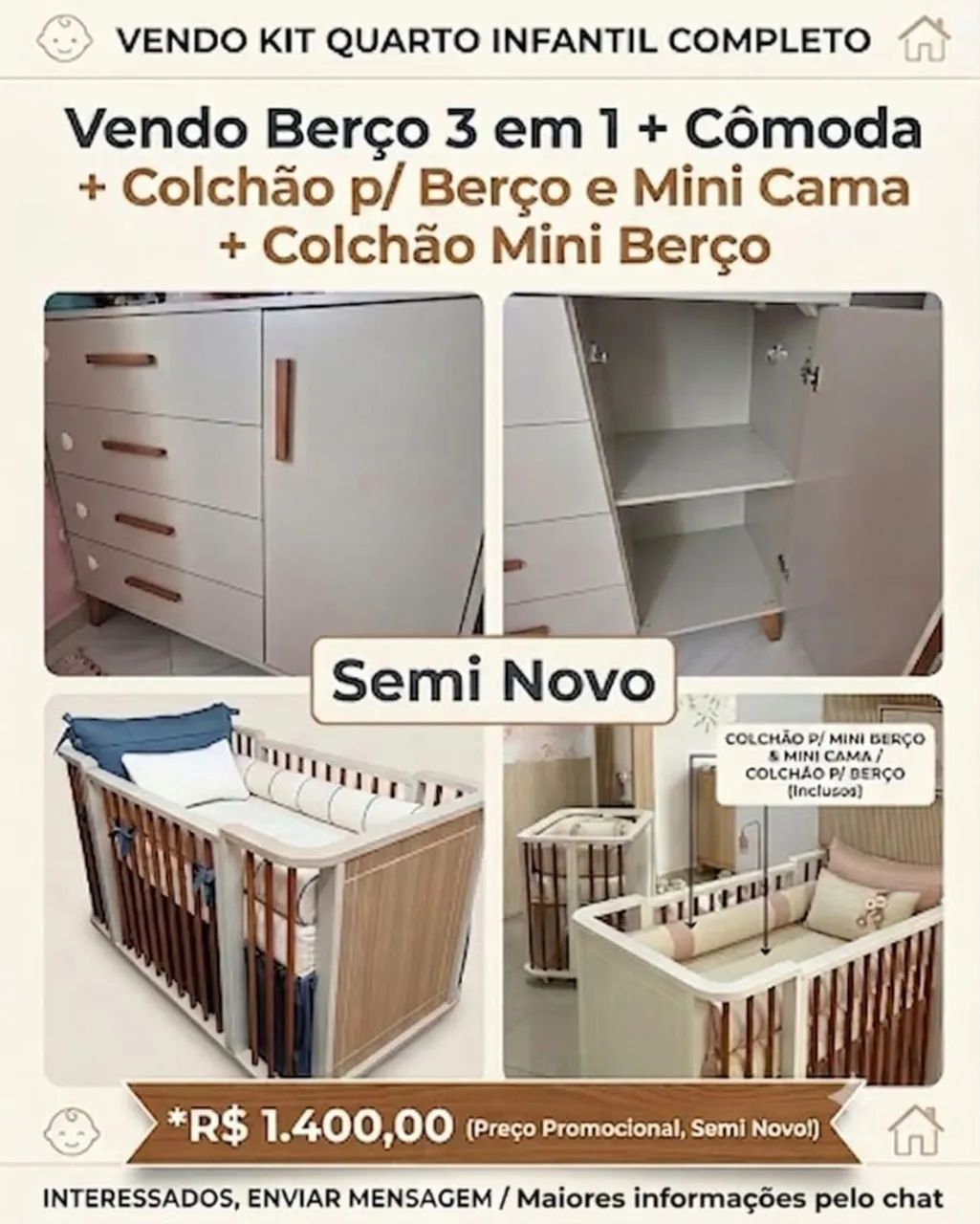 Berço e  cômoda