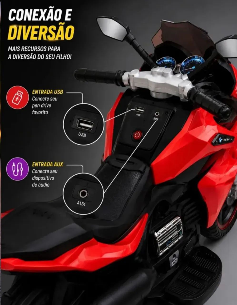 Moto eletrica infantil - Foto 3