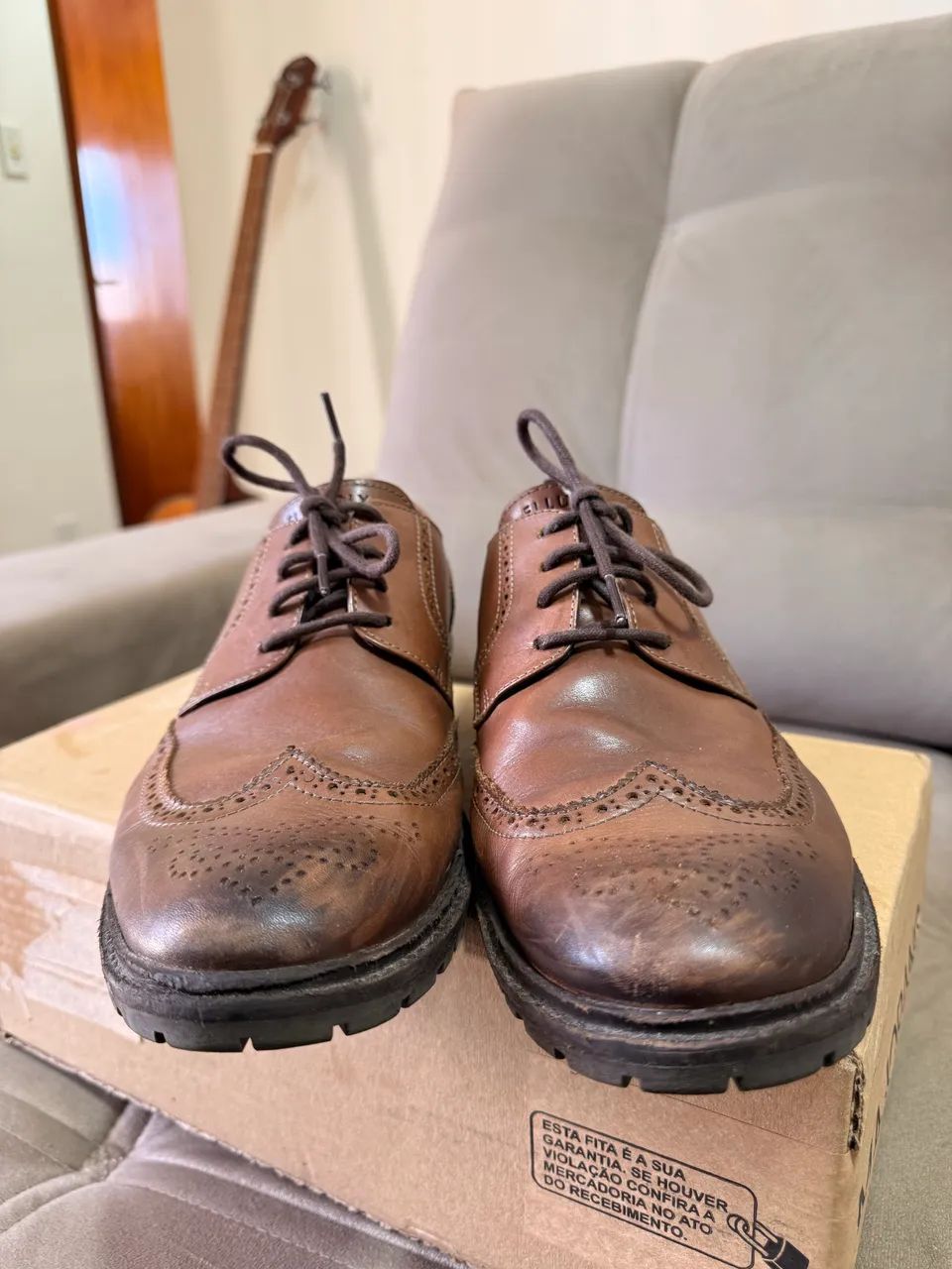 Sapato Ellus derby brogue Marrom - Foto 2