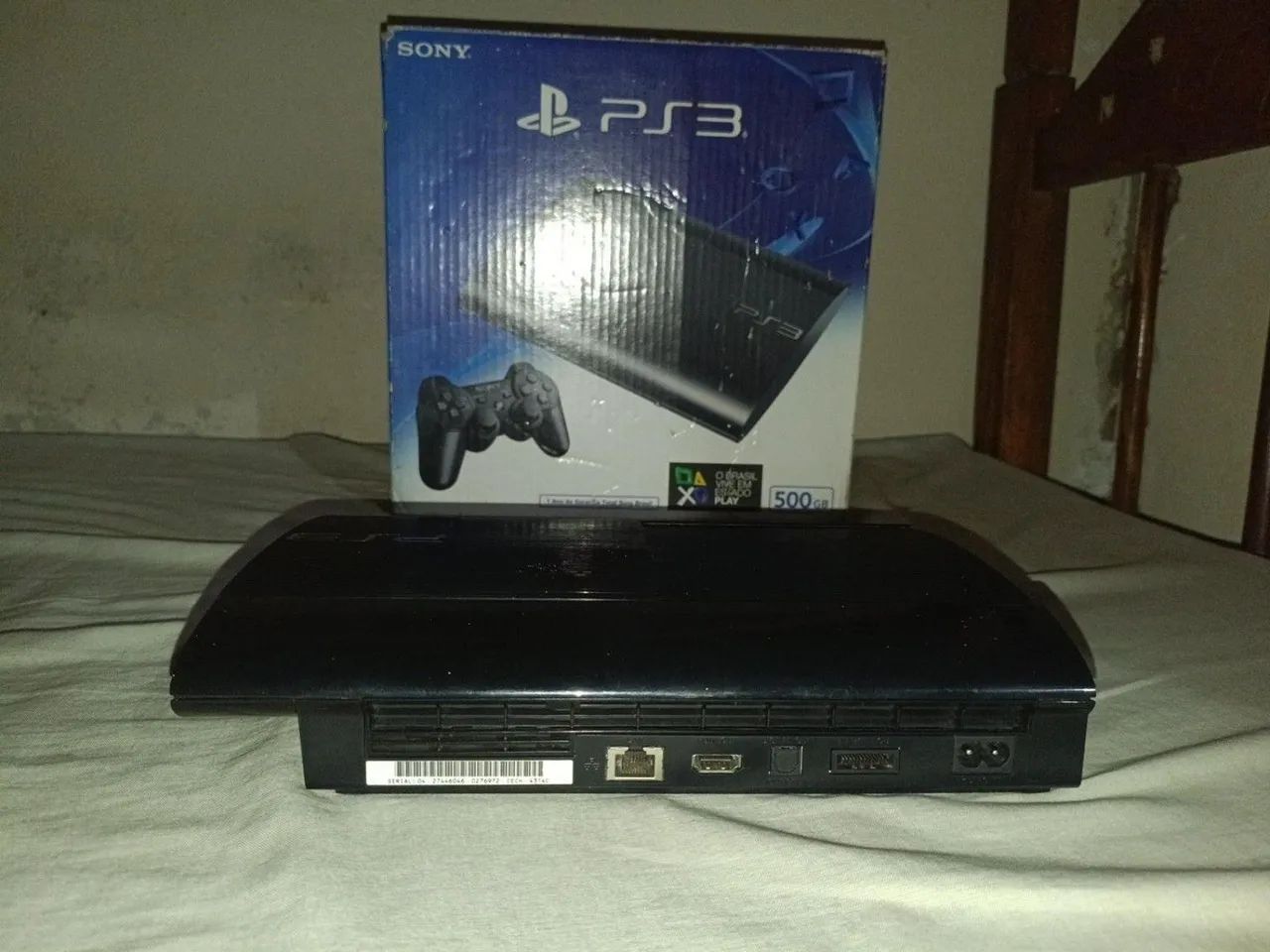 PS3 Slim 500GB COMPLETO - COM CAIXA + 3 CONTROLES + 5 JOGOS - Foto 3
