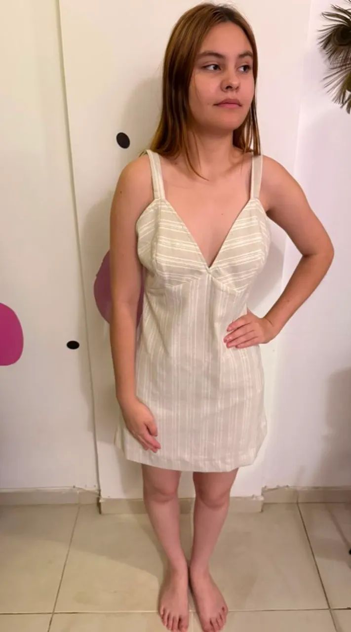 Vestido Bege Lizie P - Foto 2