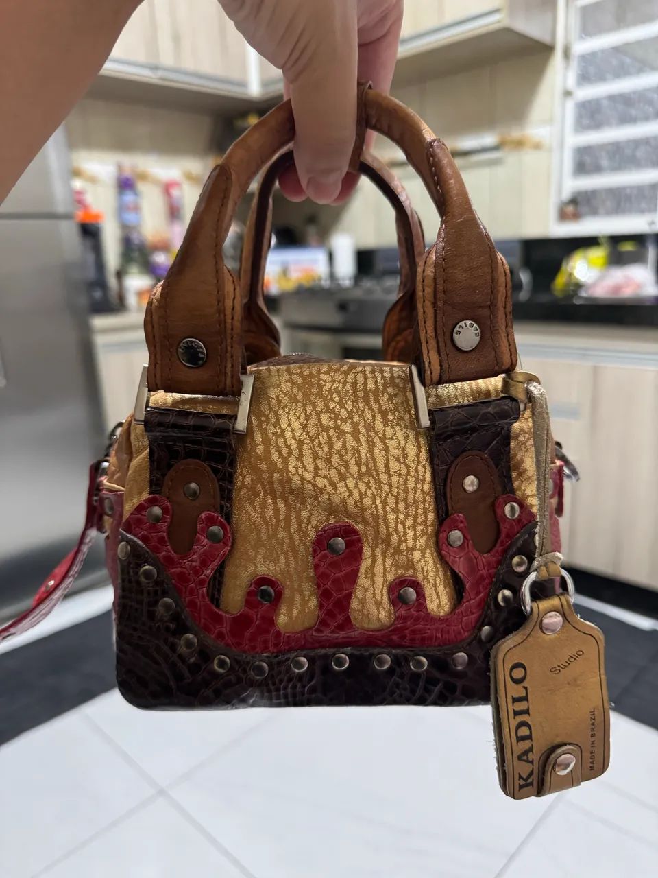 Bolsa de couro vintage Kadilo  - Foto 2