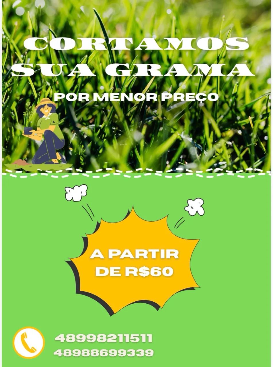 Cortamos a sua grama a partir de 60$