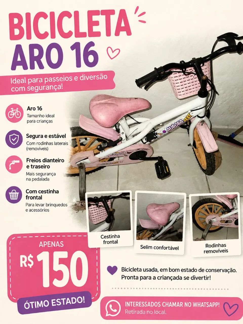Bicicleta aro 16 