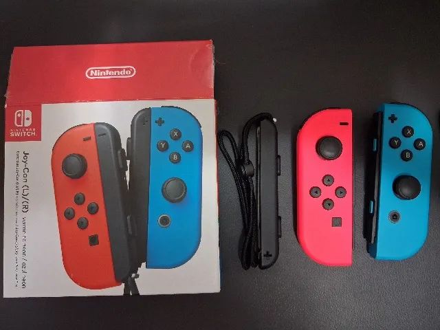 BAIXOU! Controle Nintendo Switch Joy-Con, Esquerdo e Direito, Azul