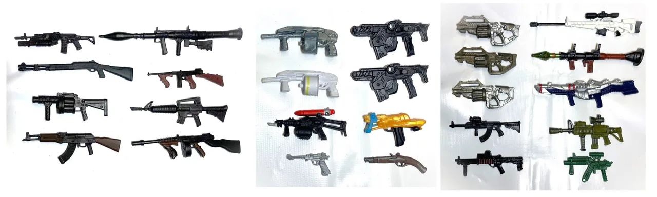 Gi Joe Classified Marvel Legends Fortnite McFarlane Toys Mezco Valaverse Armas Diversas  - Foto 4